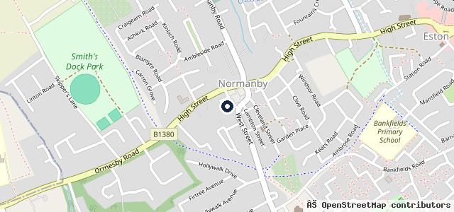 Map showing the location of Ozelton's Car Sales, Repairs, Servicing &amp; Car Audio Specialists | Middlesbrough