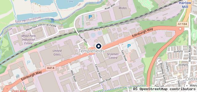 Map showing the location of Peugeot Bristol Street Motors Harlow