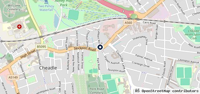 Map showing the location of Cheadle Autotec