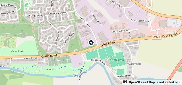 Map showing the location of Castlepark Garage