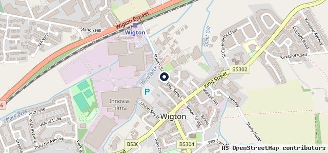 Map showing the location of Station Road Garage