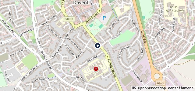 Map showing the location of Bulls Garage