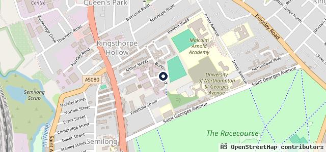 Map showing the location of A1 Mot Centre Northampton Ltd