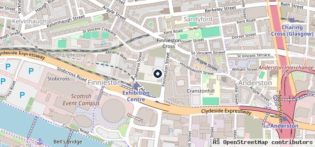 Map showing the location of Citroën Services Glasgow