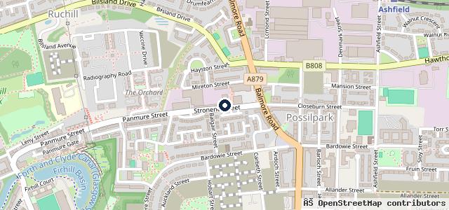 Map showing the location of Alba Car Engineers ~ ALBA MOT STATION POSSILPARK GLASGOW