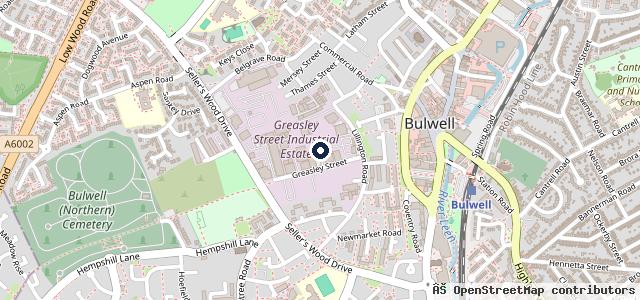 Map showing the location of Harmac Garage