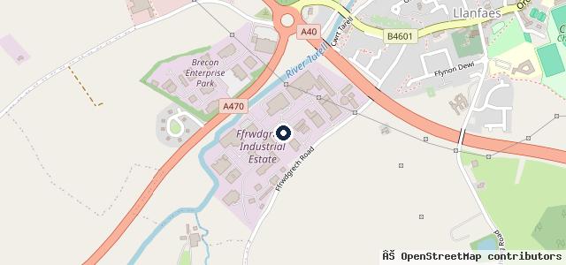 Map showing the location of Brecon M O T & Tachograph Centre Ltd