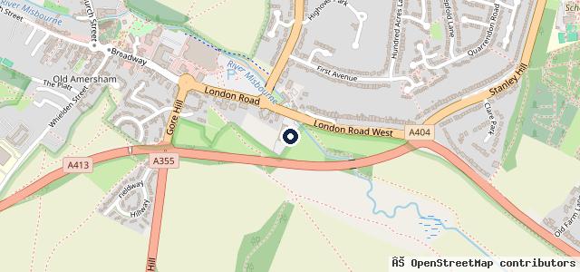 Map showing the location of Amersham Jaguar