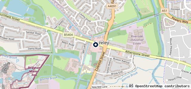 Map showing the location of A & A Auto's
