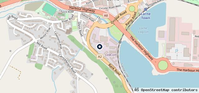 Map showing the location of Road Trucks Ltd - Larne (Scania)