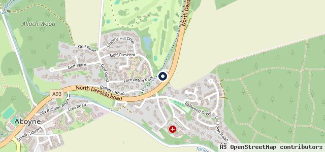 Map showing the location of Aboyne Service Station | Aboyne