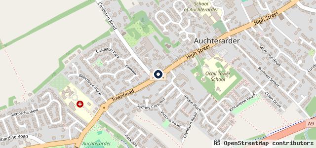 Map showing the location of Auchterarder Motors Ltd