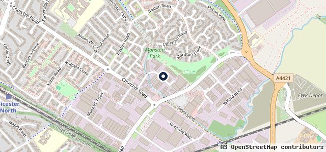Map showing the location of Bicester Garage Ltd