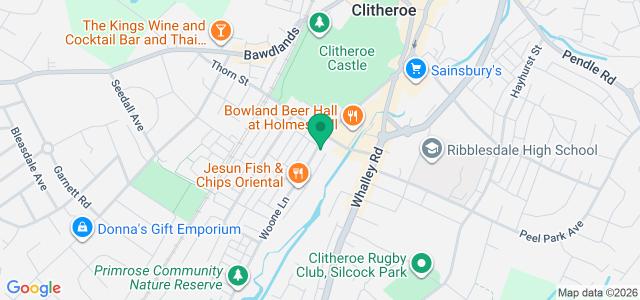 Map showing the location of Clitheroe Motor Components