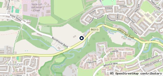 Map showing the location of Hett Hills Garage
