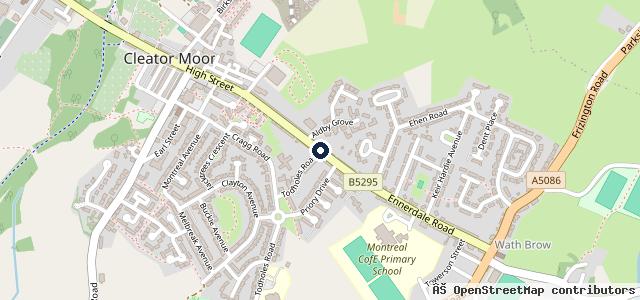 Map showing the location of Cleator Moor Auto & Body Repairs