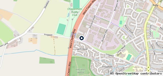 Map showing the location of Chippenham Vehicle Services