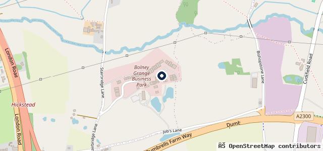 Map showing the location of Bolney Grange Garage