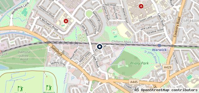 Map showing the location of HM Bryan &amp; Sons | Warwick