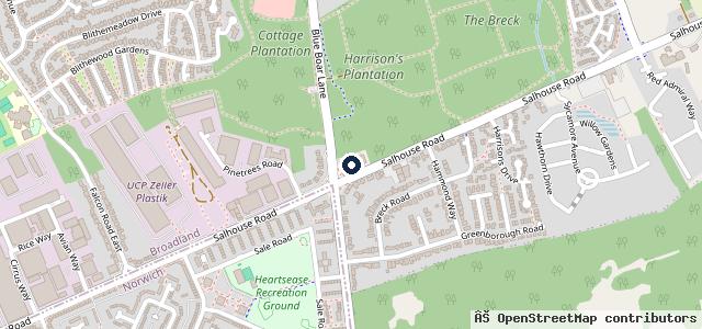 Map showing the location of C J Ball