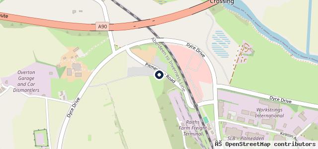 Map showing the location of Dyce Caravans Ltd