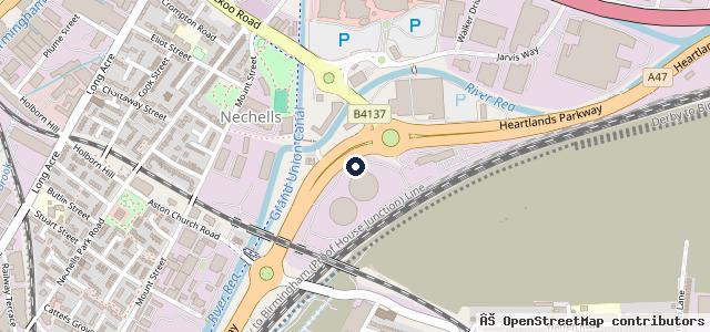 Map showing the location of Bristol Street Motors Birmingham