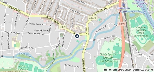 Map showing the location of The Walton Road Garage