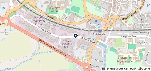 Map showing the location of Chichester M O T Centre Ltd