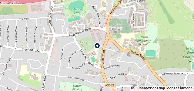 Map showing the location of Hounslow MOT Centre