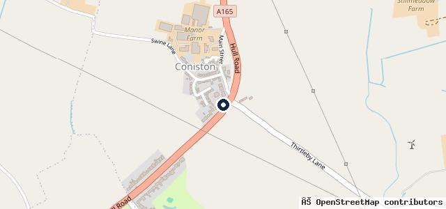 Map showing the location of Coniston Bills