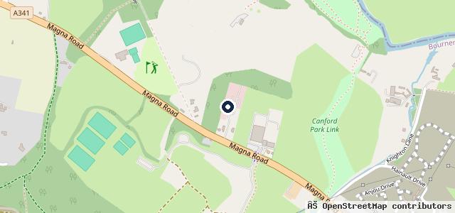 Map showing the location of Joe's MOT