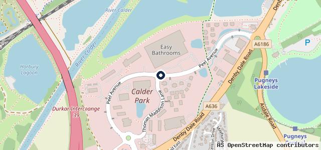 Map showing the location of Riverside Volvo Wakefield