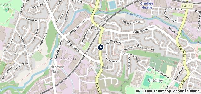 Map showing the location of C M Services