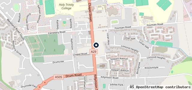 Map showing the location of Mid Ulster Cars Toyota Cookstown | Cookstown