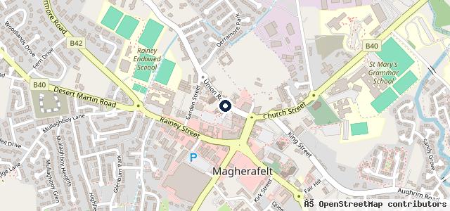 Map showing the location of Roadside Motors Moneymore, Peugeot Dealer