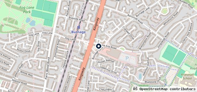 Map showing the location of Kingsway Auto Electrical Services Ltd
