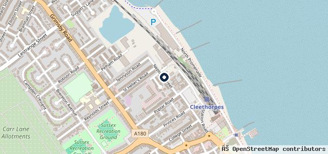 Map showing the location of Cleethorpes Motors Ltd