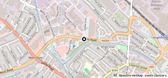 Map showing the location of Pentagon Loughborough | Vauxhall and Motability