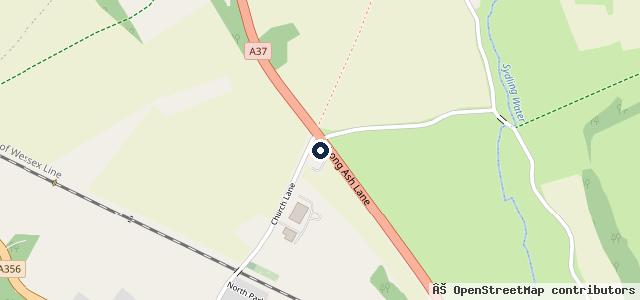 Map showing the location of SPAR Long Ash Service Station