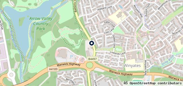 Map showing the location of Vertu Ford Redditch