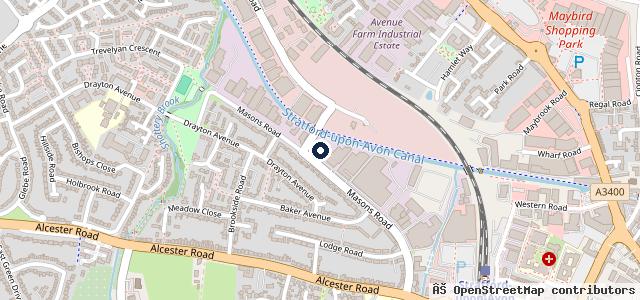 Map showing the location of Arden Garages - Ford Stratford-upon-Avon