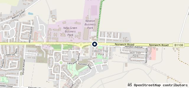 Map showing the location of Aerolite Garage