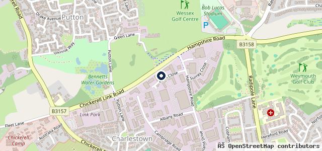 Map showing the location of CMS Weymouth