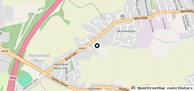 Map showing the location of Stoneacre Cleckheaton Repair Centre Moorside