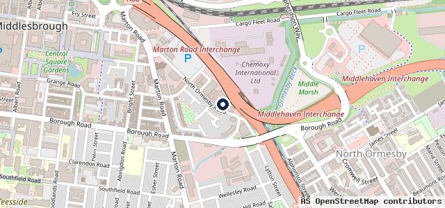Map showing the location of City Centre MOT Northeast