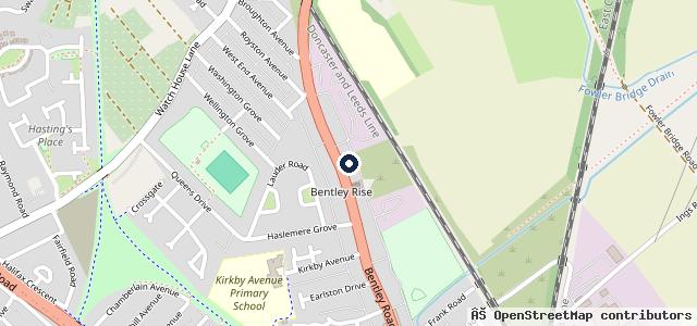 Map showing the location of Bentley Road Garage