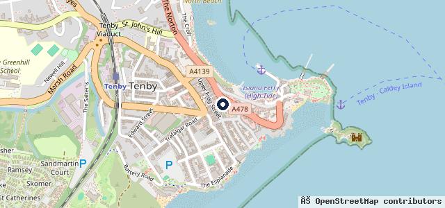 Map showing the location of Fly Wales | Haverfordwest