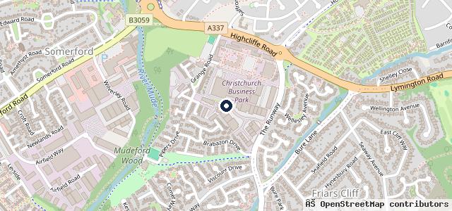 Map showing the location of Burch Motor Works - Independent BMW & MINI Specialist - Christchurch - Dorset