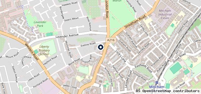 Map showing the location of Autocare Mitcham