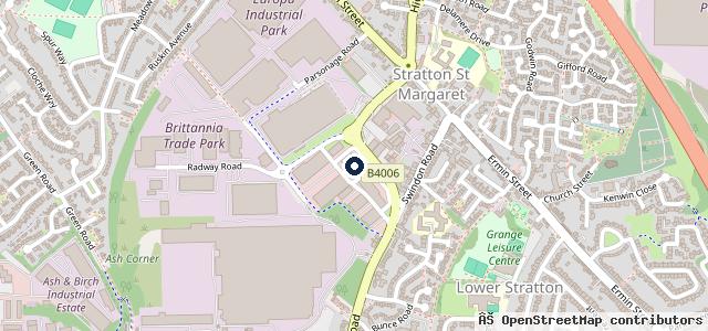 Map showing the location of ATS Euromaster Swindon Retail